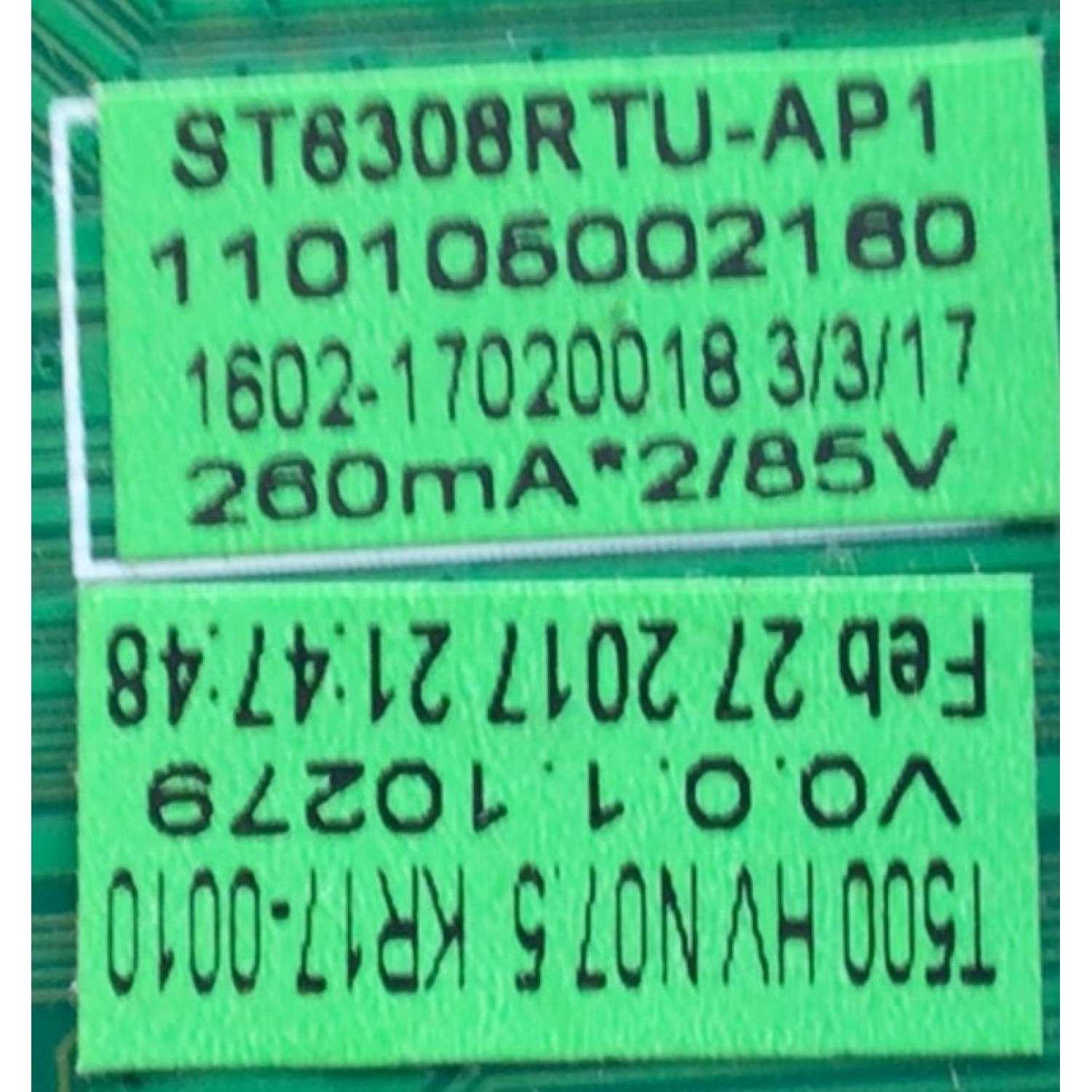 MAIN FUENTE PARA TV ELEMENT / NUMERO DE PARTE 21005630/ ST6308RTU-AP1 / 110105002160 / 433384 / F845AD1A9ED1 / 17030100367 / DISPLAY T500HVN07.5 / MODELO ELSFC5017	 - Imagen 3